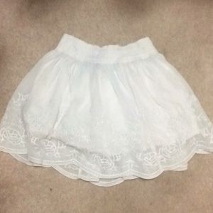 White embroided skirt